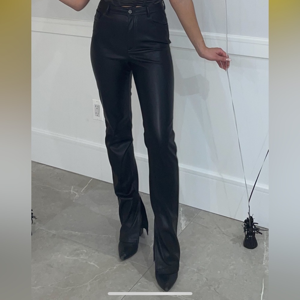 Zara Black Leather Pants